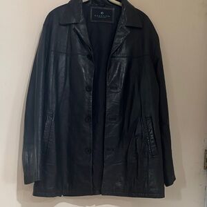 Kenneth Cole Black Leather Jacket